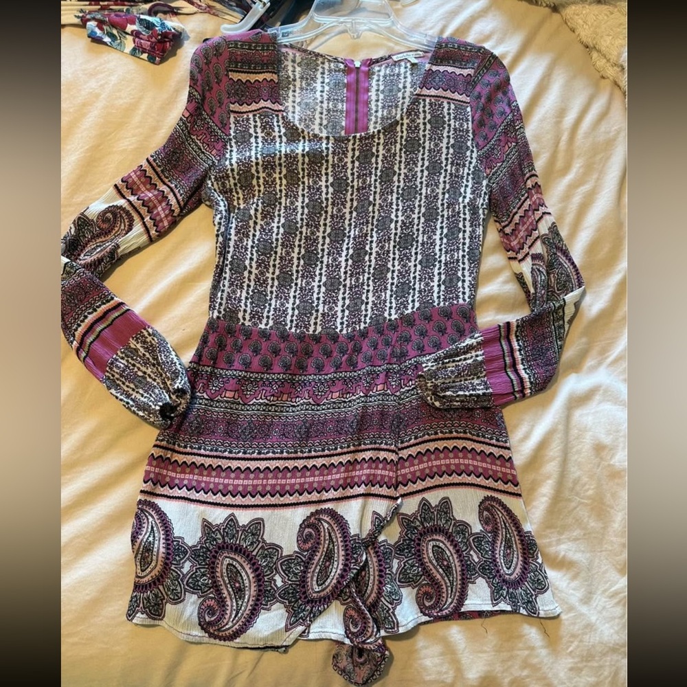 Charlotte Russe Floral Patterned Romper